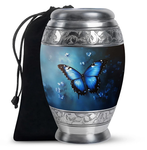 Blue butterfly urns for human - for,