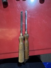 2 Vintage Wood Chisels Stamped