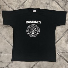 Vintage RAMONES Band Logo Movie Promo T Shirt - LARGE Rock Tour Merch Y2K 2003