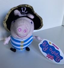 Vintage Plush GEORGE PIRATE Peppa Pig 15cm 2003. Grunt Sounds when tummy pressed