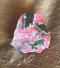 Rhodochrosite slab (banded