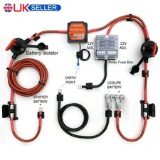 5/10M Voltage Sensitive Split Charge Relay Kits 12V 140Amp VSR Camper Van