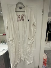White Cotton Polo Ralph Lauren Dressing Gown/Robe