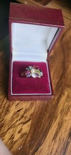 9ct Gold 12 Stone Birthstone Ring Size Y