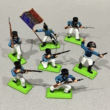 Britains Compatible Deetail 7x Napoleonic French “Chasseurs” (DSG) METAL BASES