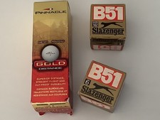 5 GOLF BALLS BOXED PINNACLE GOLD & SLAZENGER