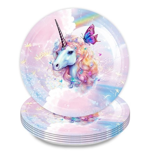 Unicorn plate birthday - unicorn,