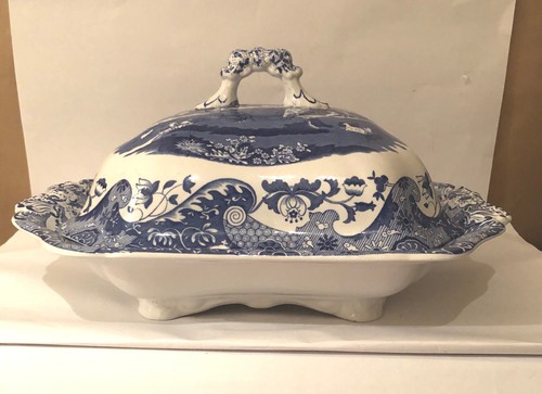 Blue white spode italian - &,
