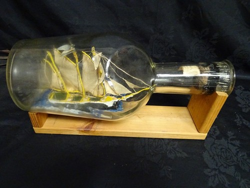 Large vintage ship bottle - vintage,