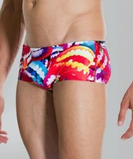 Speedo Mens Vintage Swim Trunks Brief Digi 14cm Flipturns RRP £25