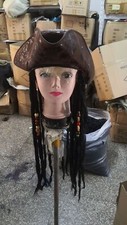 Pirates of the Caribbean Masquerade Cosplay Captain Hook Jack Sparrow Wig Hat