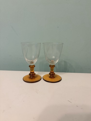Vintage amber stemmed - vintage,