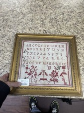 ANTIQUE NEEDLEWORK SAMPLER