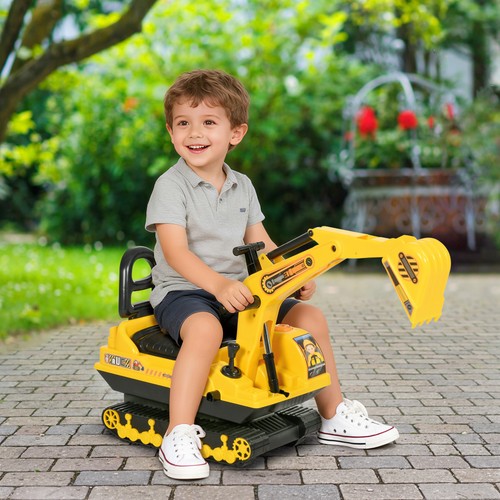 Ride excavator toy tractors - on,