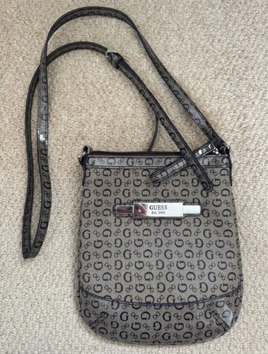 Guess grey monogram crossbody - guess,