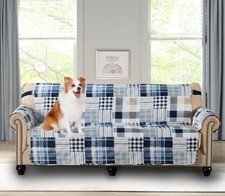 Plaid and Stripe Sofa Cover