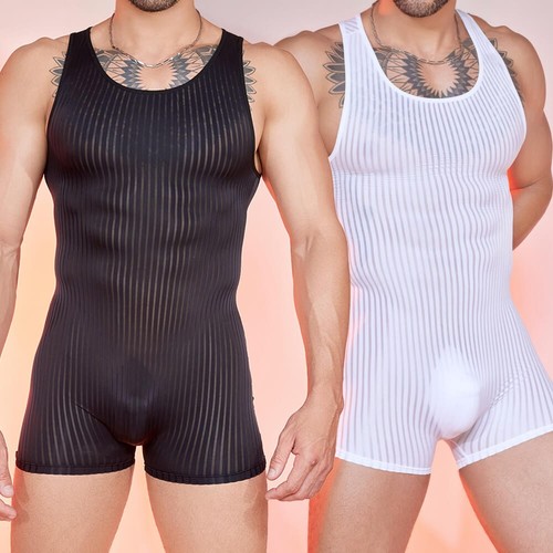 Men transparent stripes - transparent,