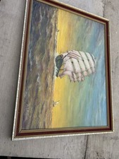 Vintage Oil Painting of Sailing Ship Framed Beautiful Colours and Detail Signed
