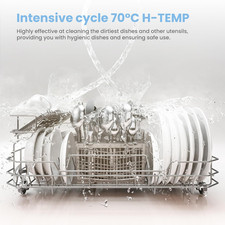 Table Top Dishwasher with 6 Place Settings, Mini Countertop Dishwasher for Sm...