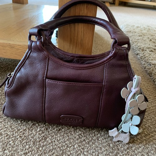 Radley burgundy hand - bag, with