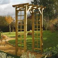 Rowlinson Square Top Garden Arch with Lattice Pressure Treated