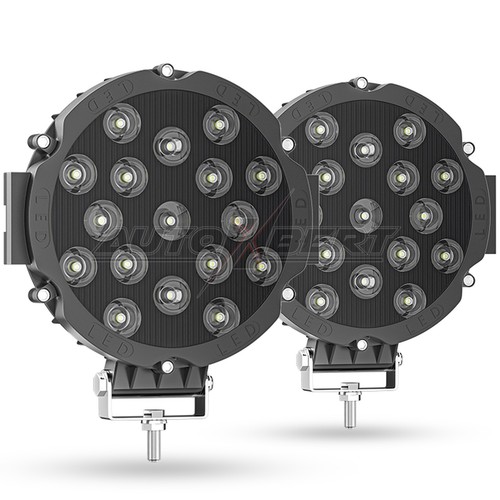 7inch round led light work - 2x,