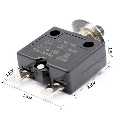 Push button thermal cutout - push,