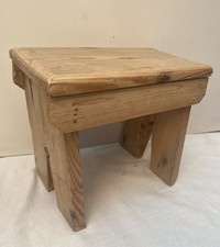Vintage small pine stool