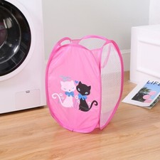 Kids Laundry Basket Pop-up Washing Dirty Clothes Bin Foldable Storage Bag Hamper