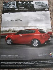 GIULIETTA ALFA ROMEO PERFORMANCE COMFORT SAFETY 2011 ADVERT A4 FILE 42