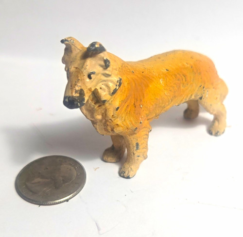 Antique miniature collie dog - collie,