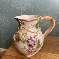 Decorative Majolica Style Jug 19cm Tall