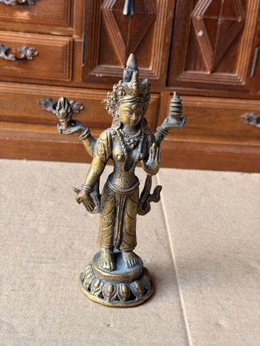 Vintage indian brass - brass, goddess