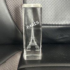 Laser Etched 3D Hologram Glass Crystal Paperweight Paris