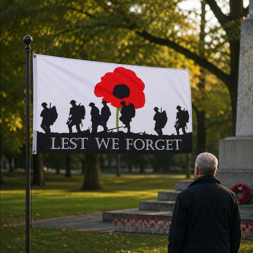 Lest forget flag 5ft 3ft - lest, we