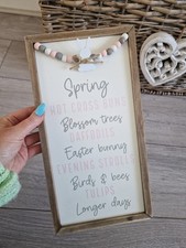 Spring Framed Bunny Pink Grey