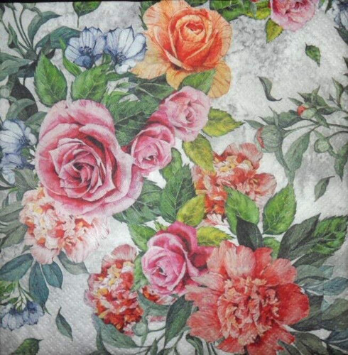 Lunch paper napkins - paper, roses