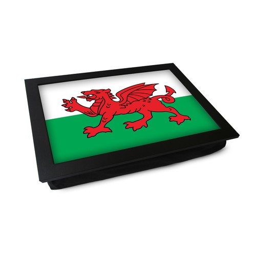 Welsh flag lap tray with - flag,