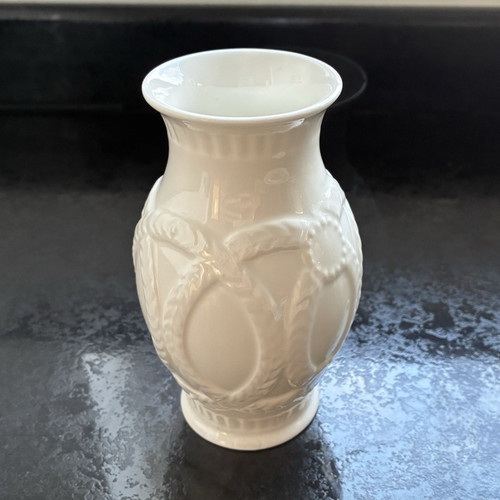 Aynsley white bone china vase - white,