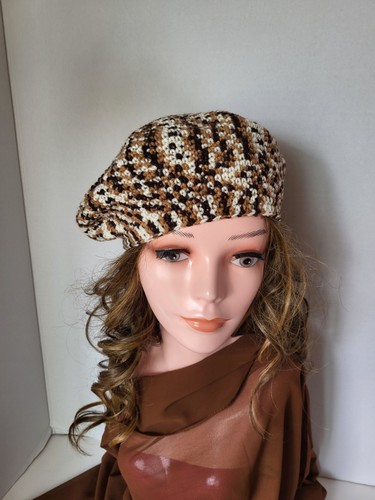 Handmade crochet beret - beret, hat
