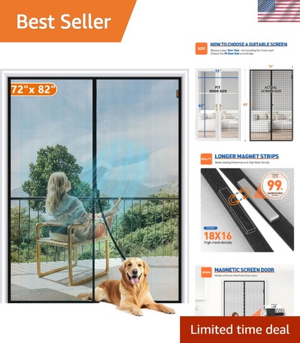 Magnetic screen door - screen,