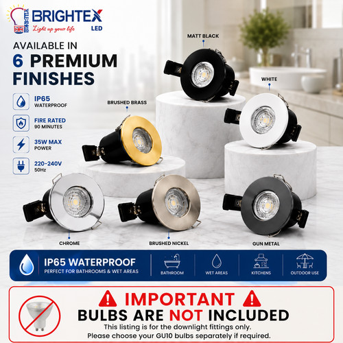 Ip65 fire rated - rated, downlight