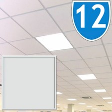 12x 48W LED Recessed Ceiling Suspended Down Panel Light Cool White 600x600 mm 