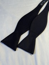 TM Lewin Black Silk Self Tie