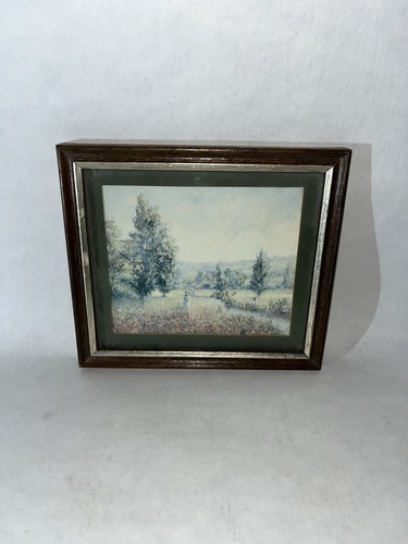 Vintage small wooden picture - vintage,