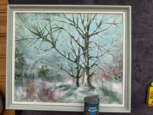 Large framed original - original, winter