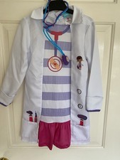 Rubies Doc McStuffins Dress Up Outfit Costume Coat/Dress & Stephoscope 5-6 years