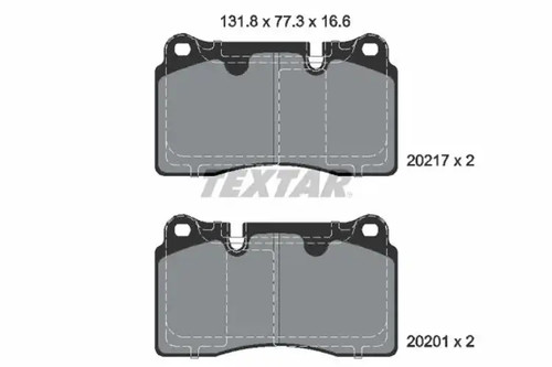 Brake pads 2021703 textar - brake,