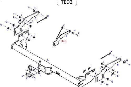 Towtrust fixed flange towbar - fixed,