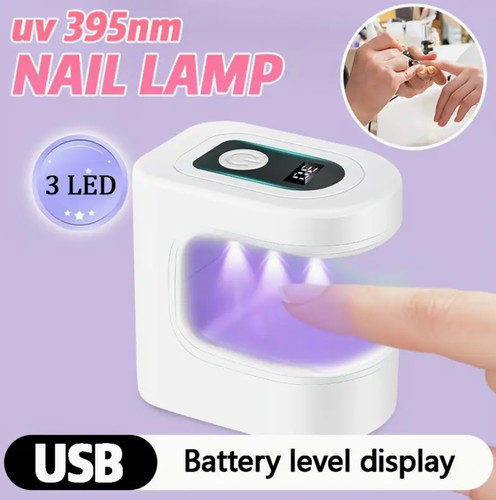 Mini portable nail lamp - portable, 395nm